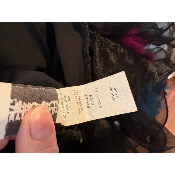 Kids Performance Dance Costume Marcia Active Wear Leotard Tutu Feathers M - Picture 9 of 10